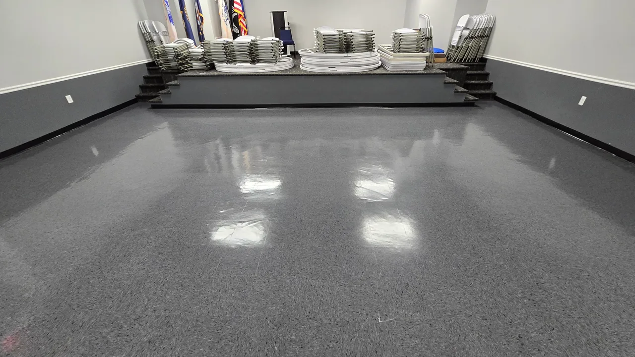 VCT strip and recoat after - Total Cleaning Service