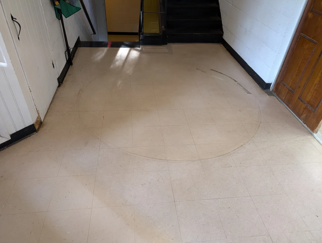 VCT Strip & Recoat before - Total Cleaning Service