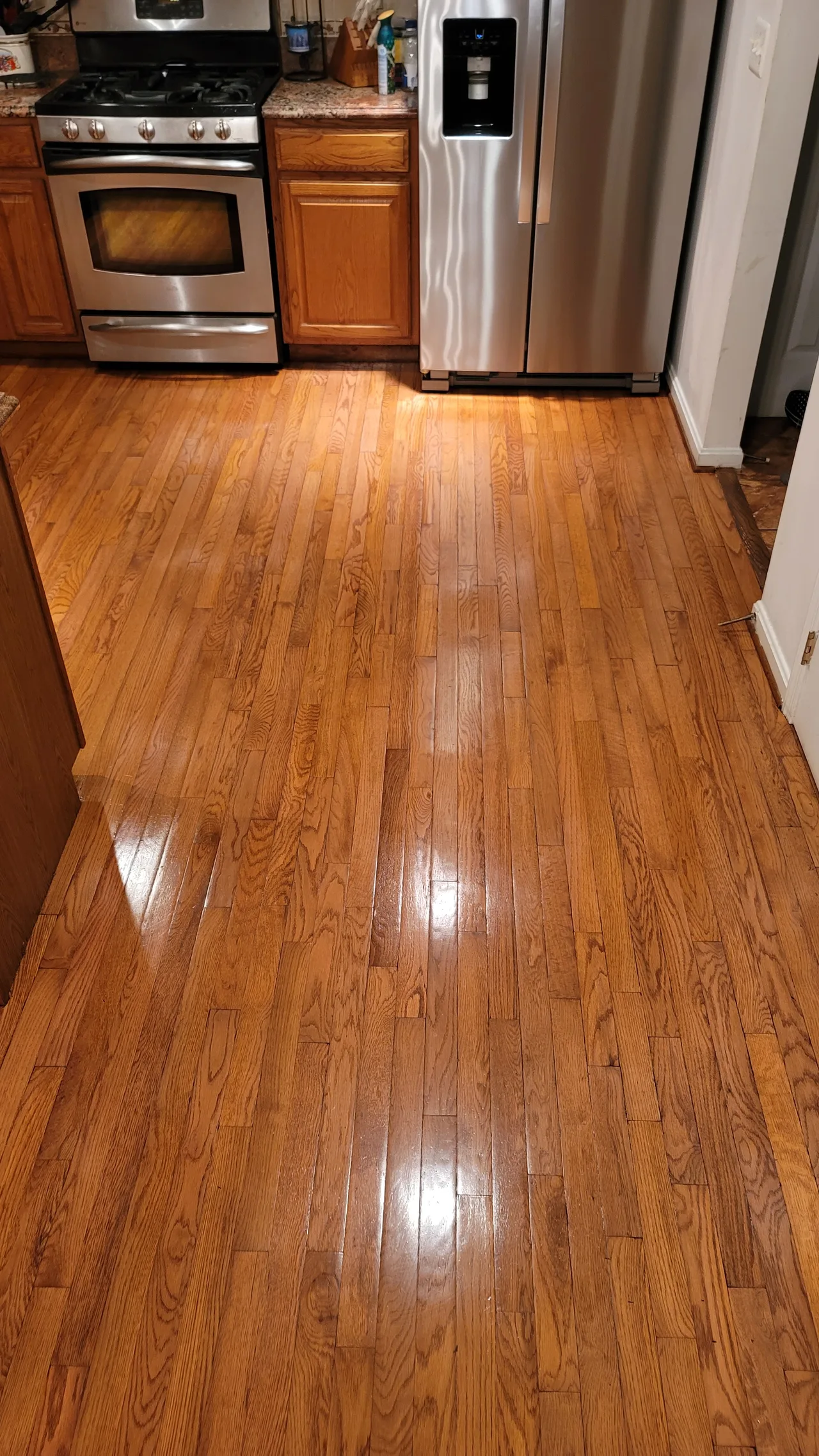 Wood floor cleaning after - Total Cleaning Service