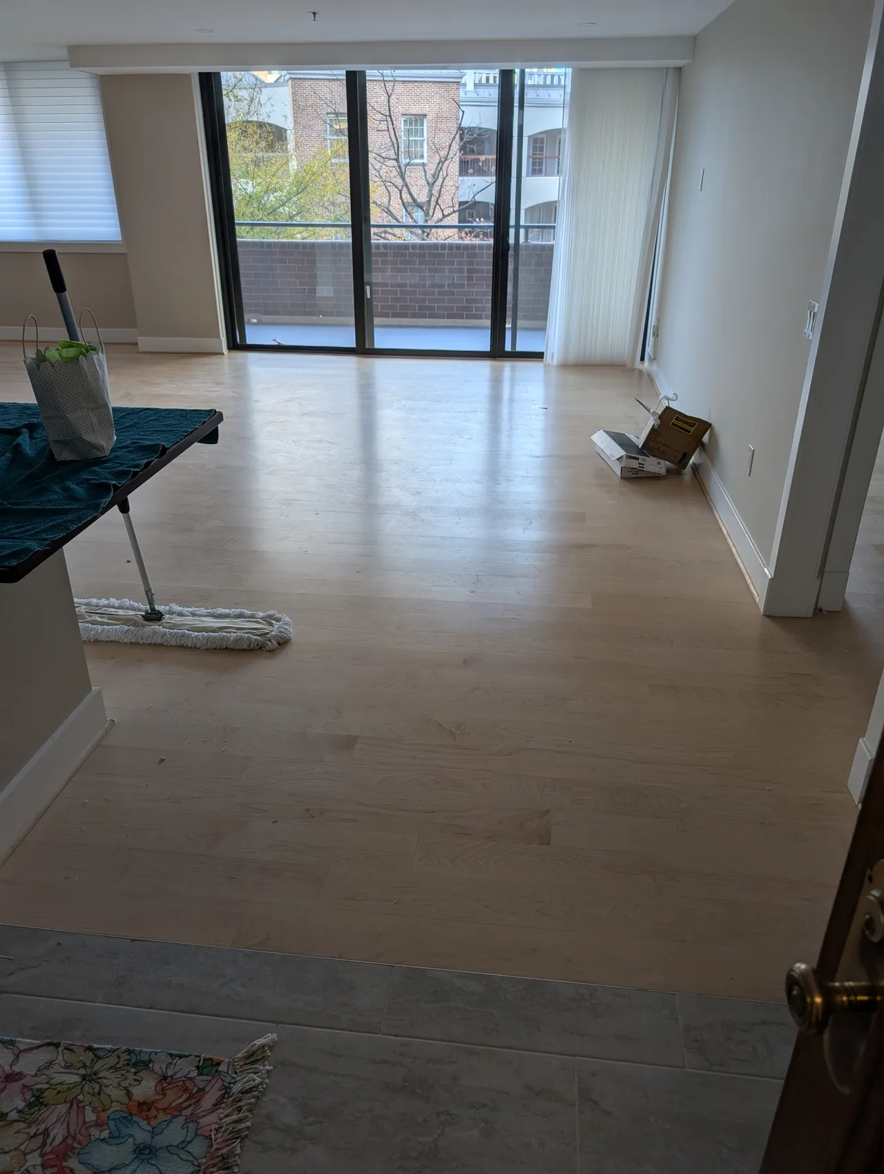 Wood Floor Cleaning before - Total Cleaning Service